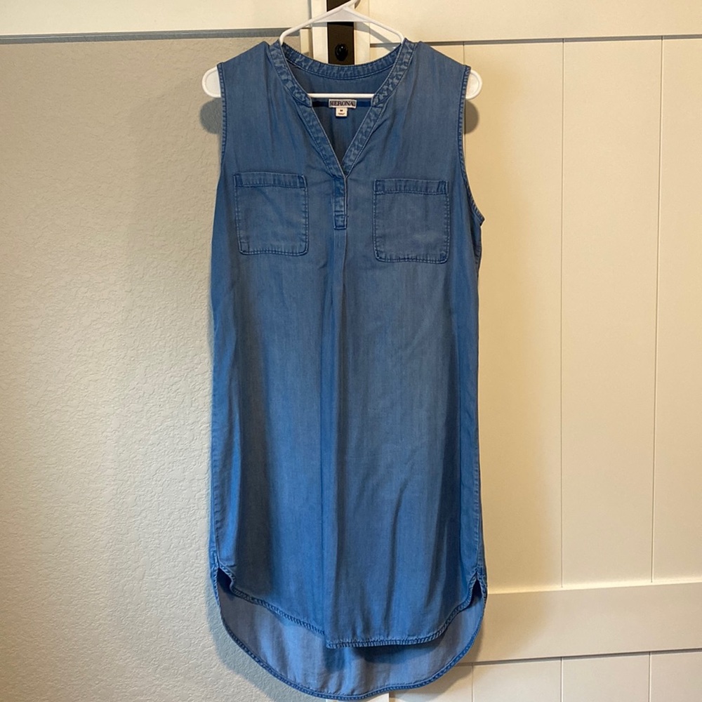 Flowy chambray dress